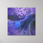 Trendy Glam Abstracte Paarse Glitter Marmeren Verf Canvas Afdruk (Voorkant)