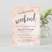 Trendy Glam Chic Girly Bachelorette Weekend Kaart (Staand voorkant)