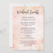 Trendy Glam Chic Girly Bachelorette Weekend Kaart (Achterkant)