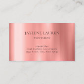 Trendy Glam Crown Roos Gold Visitekaartje (Achterkant)