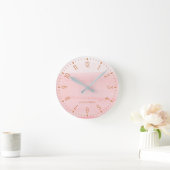 Trendy Glam Faux Roos Gold Kijk marmer  Ronde Klok (Huis)