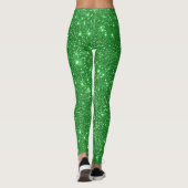 Trendy Glam Iers Groen Glitters Schittering Glitte Leggings (Achterkant)