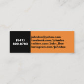 Trendy, Glam, Kunst, Events & Entrepeneurs Mini Visitekaartje (Achterkant)