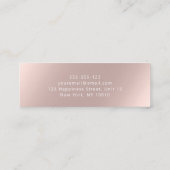 Trendy glam roos goudmake-up artiest boutique mini visitekaartje (Achterkant)