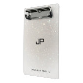 Trendy Glamor Monogram Elegant Sjabloon Modern Mini Klembord (Angled2)