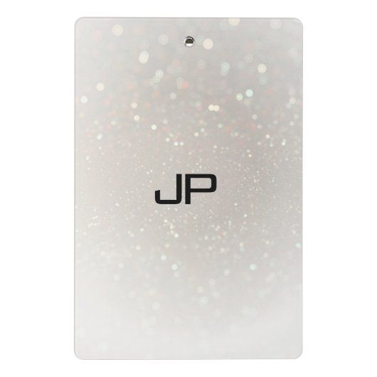 Trendy Glamor Monogram Elegant Sjabloon Modern Mini Klembord (Achterkant)