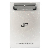 Trendy Glamor Monogram Elegant Sjabloon Modern Mini Klembord (Voorkant)
