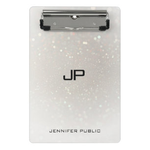 Trendy Glamor Monogram Elegant Sjabloon Modern Mini Klembord