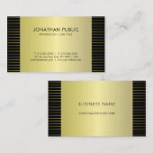 Trendy Glamorous Gold Look Design Plain Luxury Visitekaartje (Voorkant / Achterkant)