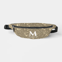 Trendy Glamour God Glitter Modern Wit Monogram Heuptasje