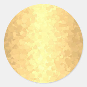 Trendy Glamour Gouden Harten Lege Sjabloon Elegant Ronde Sticker