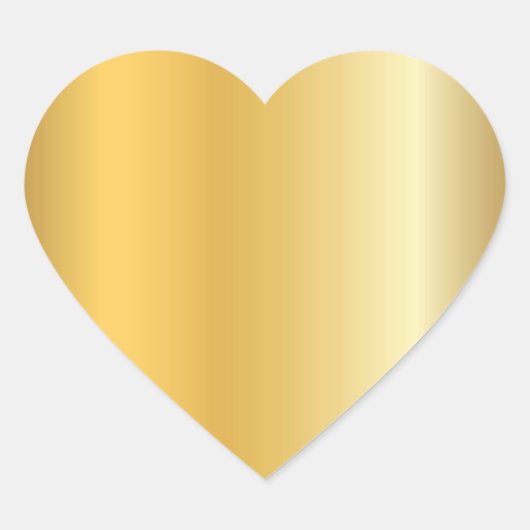 Trendy Glamour Gouden Uiterlijk Blank Modern Sjabl Hart Sticker (Voorkant)