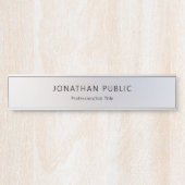 Trendy Glamour Silver Look Elegante Moderne Sjablo Deurbordje (Voorkant)