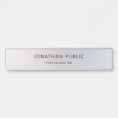 Trendy Glamour Silver Look Elegante Moderne Sjablo Deurbordje (Voorkant)