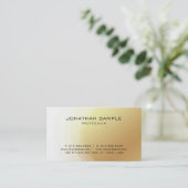 Trendy Glamoureus Gold Design Elegant Modern Luxe Visitekaartje (Staand voorkant)