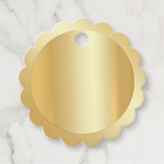 Trendy Glamoureuze Faux Gold Elegant Modern Blank Bedankjes Labels (Voorkant)