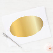 Trendy Glamoureuze Gouden Uitzicht Lege Moderne El Ovale Sticker (Envelop)
