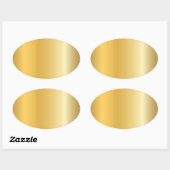 Trendy Glamoureuze Gouden Uitzicht Lege Moderne El Ovale Sticker (Vel)