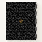 Trendy Glas in lood Black Notitieboek (Achterkant)