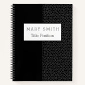 Trendy Glas in lood Black Notitieboek (Voorkant)