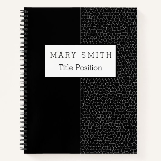 Trendy Glas in lood Black Notitieboek (Voorkant)