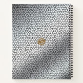 Trendy Glas in lood Black Silver Notitieboek (Achterkant)