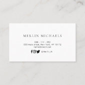 Trendy glitter afstuderen name insert card visitekaartje (Achterkant)