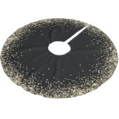 Trendy Glitter Art Black Gold Tree Skirt Kerstboom Rok (Gekanteld)