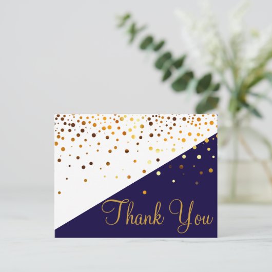 Trendy Glitter Blue Hartelijk dank Briefkaart (Staand voorkant)