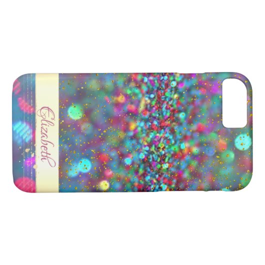 Trendy Glitter Bokeh Gold Confetti - Gepersonalise Case-Mate iPhone Case (Achterkant (Horizontaal))