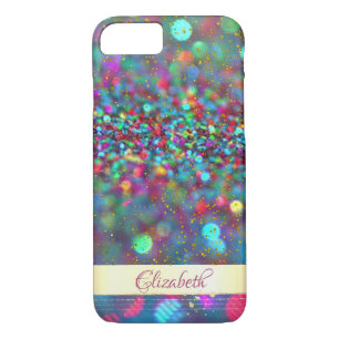 Trendy Glitter Bokeh Gold Confetti - Gepersonalise iPhone 8/7 Hoesje