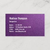 Trendy Glitter Custom Makeup Artist Visitekaartje (Achterkant)