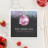 Trendy Glitter Disco Bride Era Bachelorette Party Servet (Insitu)
