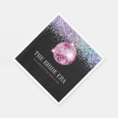Trendy Glitter Disco Bride Era Bachelorette Party Servet (Hoek)