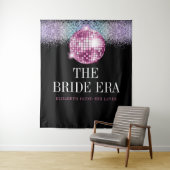 Trendy Glitter Disco Bride Era Bachelorette Party Wandkleed (In situ)