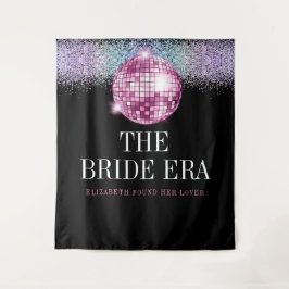 Trendy Glitter Disco Bride Era Bachelorette Party Wandkleed