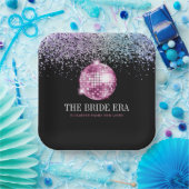 Trendy Glitter Disco Bruid Tijd Afscheid Als Meisj Papieren Bordje (Feest)