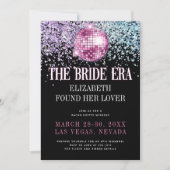 Trendy Glitter Disco Bruid Tijdperk Bachelorette F Kaart (Voorkant)