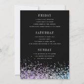 Trendy Glitter Disco Bruid Tijdperk Bachelorette F Kaart (Achterkant)