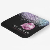 Trendy Glitter Disco Bruid Tijdperk Bachelorette F Papieren Bordje (Gebogen)