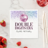 Trendy Glitter Disco Double Cijfers Era Paper Servet (Insitu)