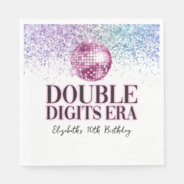 Trendy Glitter Disco Double Cijfers Era Paper Servet