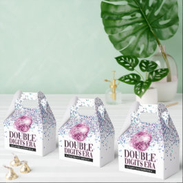 Trendy Glitter Disco Dubbele cijfers Era Verjaarda Bedankdoosjes