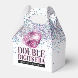 Trendy Glitter Disco Dubbele cijfers Era Verjaarda Bedankdoosjes