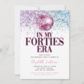 Trendy Glitter Disco Forties Era 40e verjaardag Kaart (Voorkant)