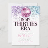 Trendy Glitter Disco Thirties Era 30e verjaardag Kaart (Voorkant)