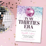 Trendy Glitter Disco Thirties Era 30e verjaardag Kaart<br><div class="desc">Vier het worden 30 met deze trendy glitter disco bal verjaardag "in my thirties era" verjaardagsuitnodigingen! Pas aan met uw eigen gegevens. Kies ervoor om ze te laten printen,  te ontvangen als digitale download of beide!</div>