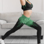 Trendy Glitter Drips Green Black St. Patrick's Day Leggings<br><div class="desc">Dit ontwerp kan worden gepersonaliseerd door de Edit optie van het Ontwerp te kiezen. Je kunt ook overdragen naar andere objecten. Neem contact met me op via colorflowcreations@gmail.com of gebruik de chatoptie bovenaan de pagina als u dit ontwerp op een ander product wilt plaatsen of hulp nodig hebt bij dit...</div>