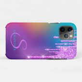 Trendy Glitter Drips Ombre Holografisch Case-Mate iPhone Case (Achterkant (horizontaal))
