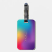 Trendy Glitter Drips Ombre Holographic Bagagelabel (Achterkant verticaal)